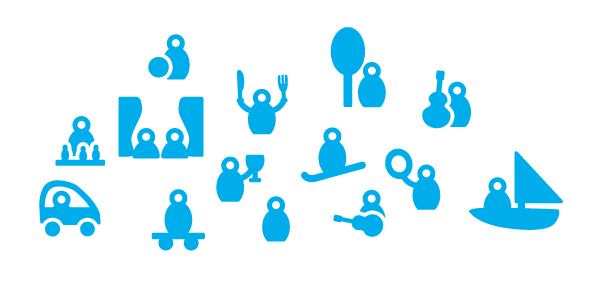 Set iconen Migodo